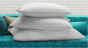 Three Down Pillows stacked