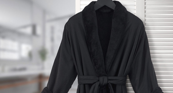 Black Microfiber Robe