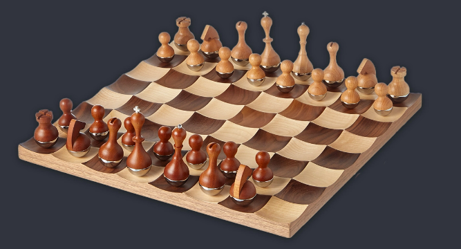 Wood Wobble Chess set