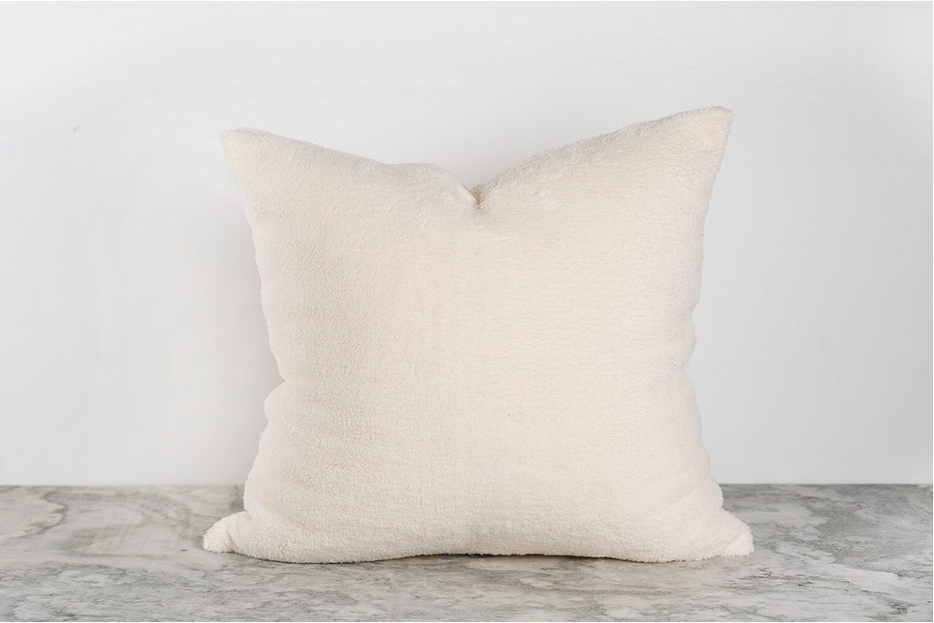 Decorative Throw Pillows Cream Washable Microsuede Pillows